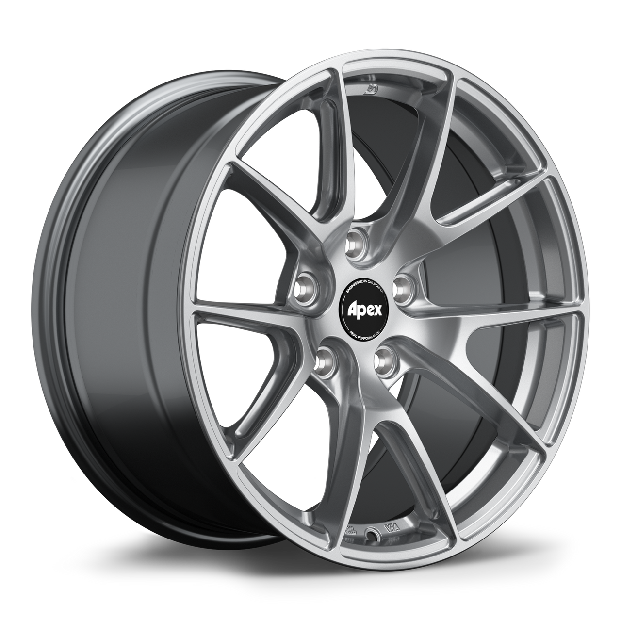Apex VS-5 17x8.5 Hyper Black flow formed wheel with 5x114.3 bolt pattern ET23 and 60.1mm center bore VS51785ET23-51143-601-NHBK