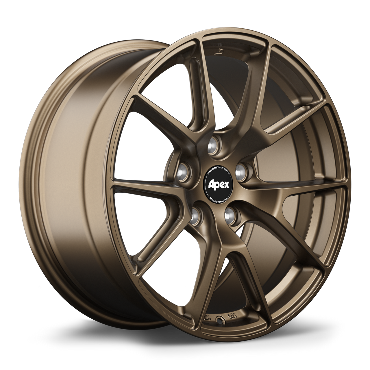 Satin Bronze Apex VS-5 lightweight performance wheel with side-milled spokes and reinforced inner lip part VS51785ET44-5100-561-SBZ