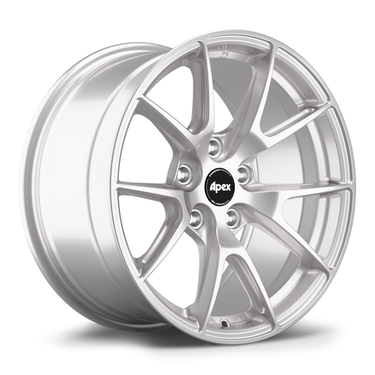 Apex VS-5 17x9.5 Race Silver flow formed wheel with 5x120 bolt pattern ET35 and 72.56mm center bore VS51795ET35-5120-7256-RS