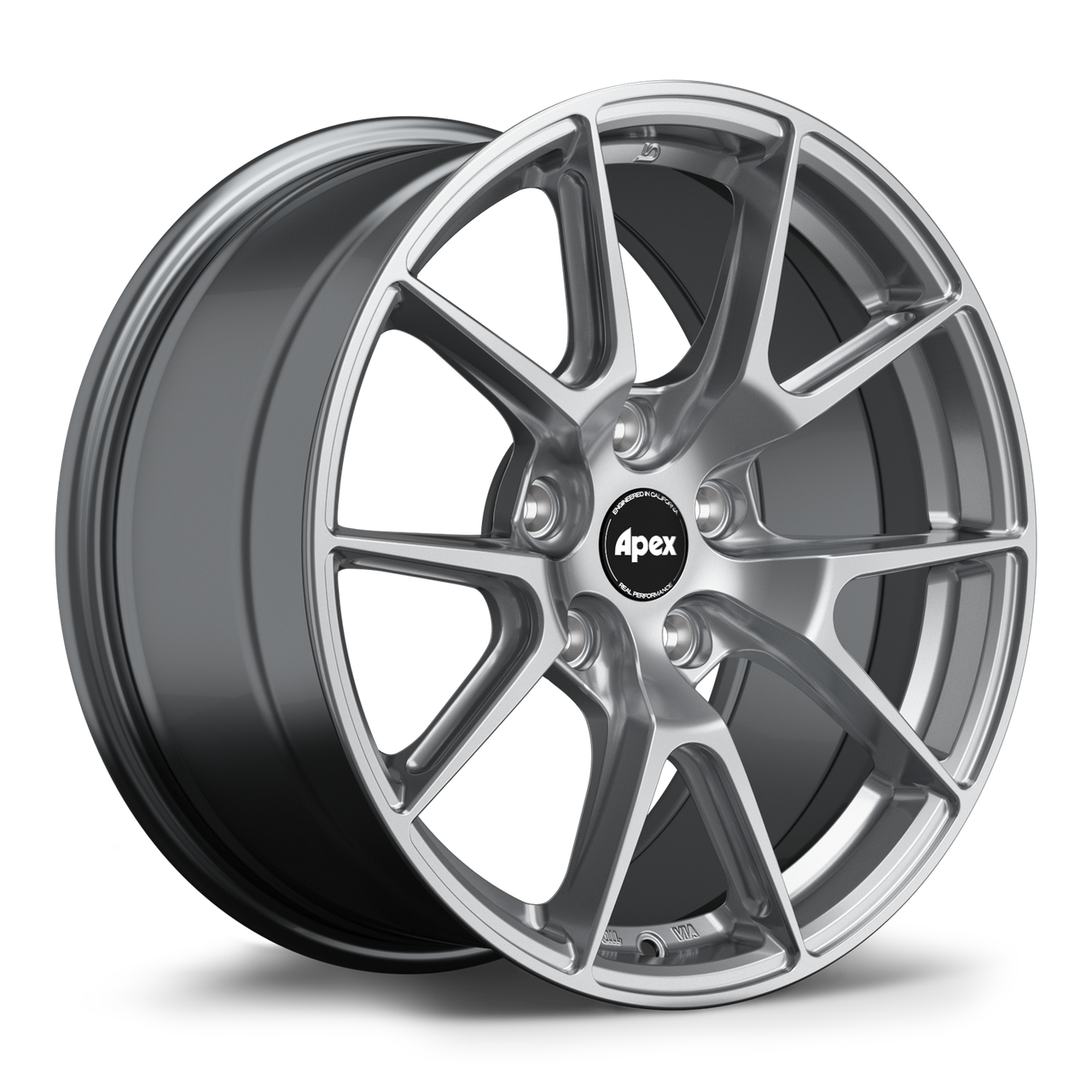 Apex VS-5 17x9 Hyper Black flow formed wheel with 5x100 bolt pattern ET48 offset and 56.1mm center bore VS5179ET48-5100-561-NHBK