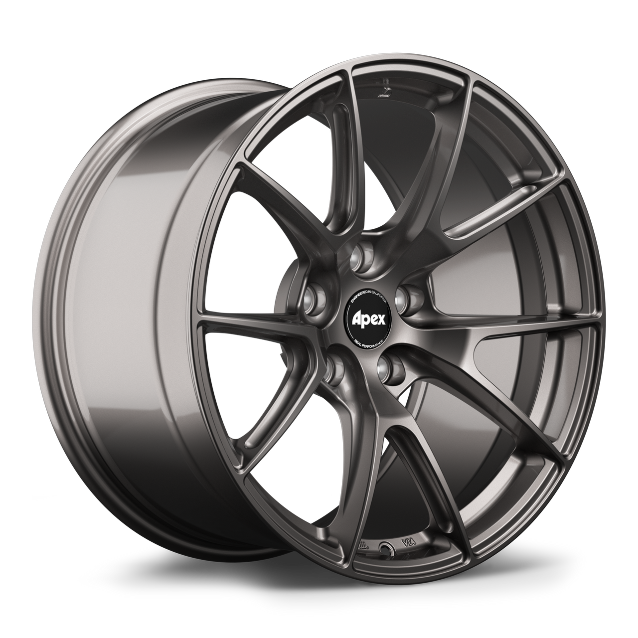 Apex VS-5 18x10 Anthracite flow formed wheel with 5x120 bolt pattern ET25 offset and 72.56mm center bore VS51810ET25-5120-7256-AN
