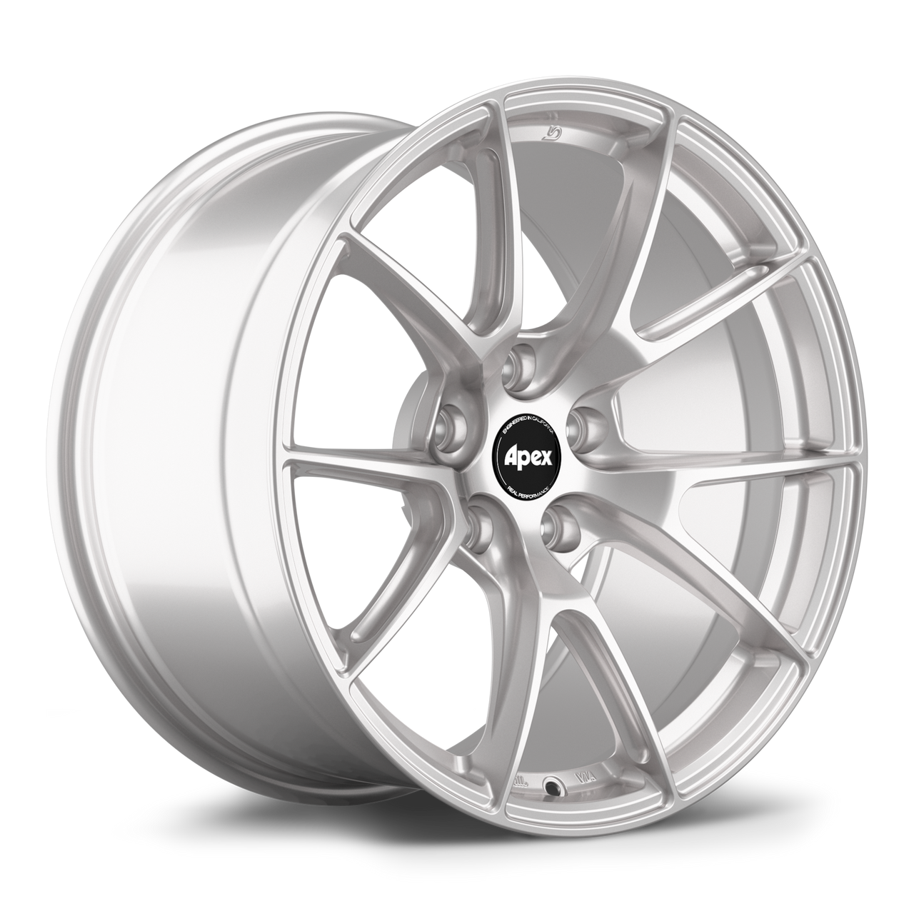 Apex VS-5 18x11 Race Silver flow formed wheel with 5x120 bolt pattern ET44 offset and 72.56mm center bore VS51811ET44-5120-7256-RS