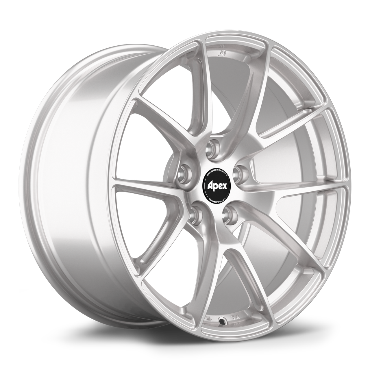 Apex VS-5 18x11 Race Silver flow formed wheel with 5x114.3 bolt pattern ET52 offset and 70.5mm center bore VS51811ET52-51143-705-RS