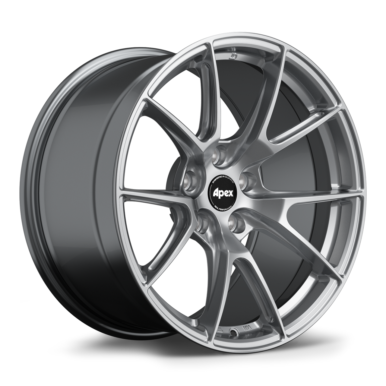 Apex VS-5 18x9.5 Hyper Black flow formed wheel with 5x120 bolt pattern ET22 offset and 72.56mm center bore VS51895ET22-5120-7256-NHBK