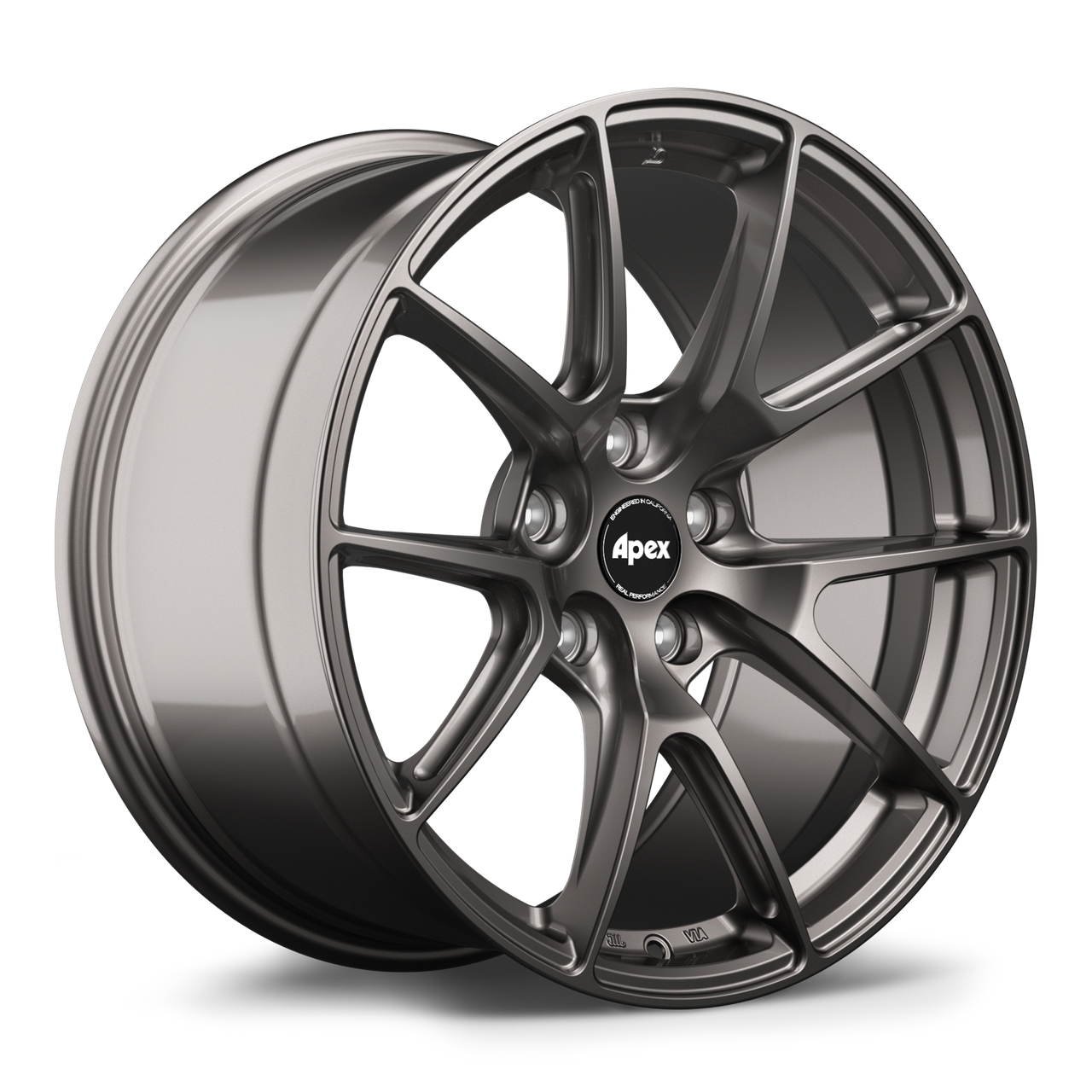 Apex VS-5 18x9.5 Anthracite flow formed wheel with 5x120 bolt pattern ET35 offset and 72.56mm center bore VS51895ET35-5120-7256-AN