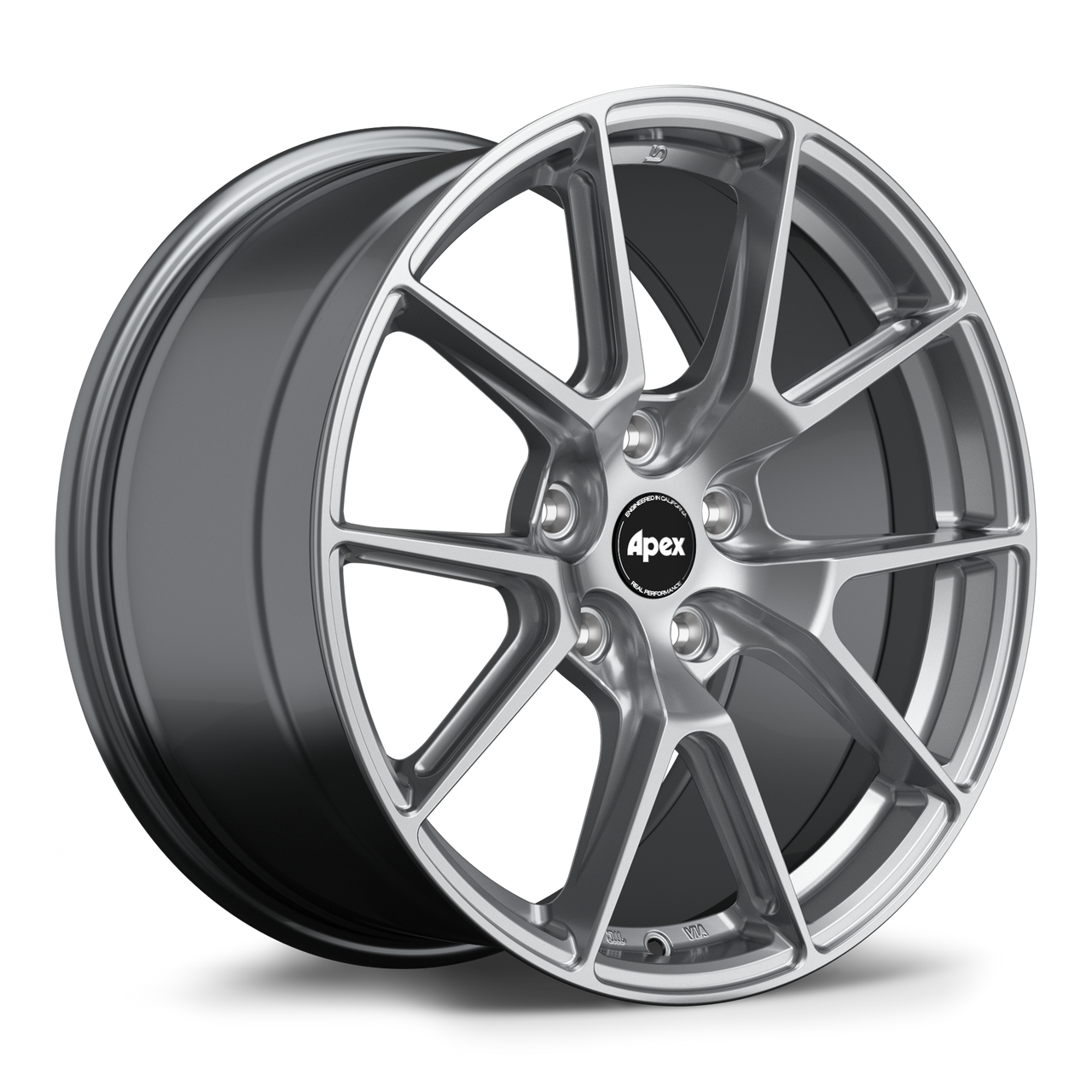 Apex VS-5 18x9.5 Hyper Black flow formed wheel with 5x120 bolt pattern ET58 offset and 72.56mm center bore VS51895ET58-5120-7256-NHBK