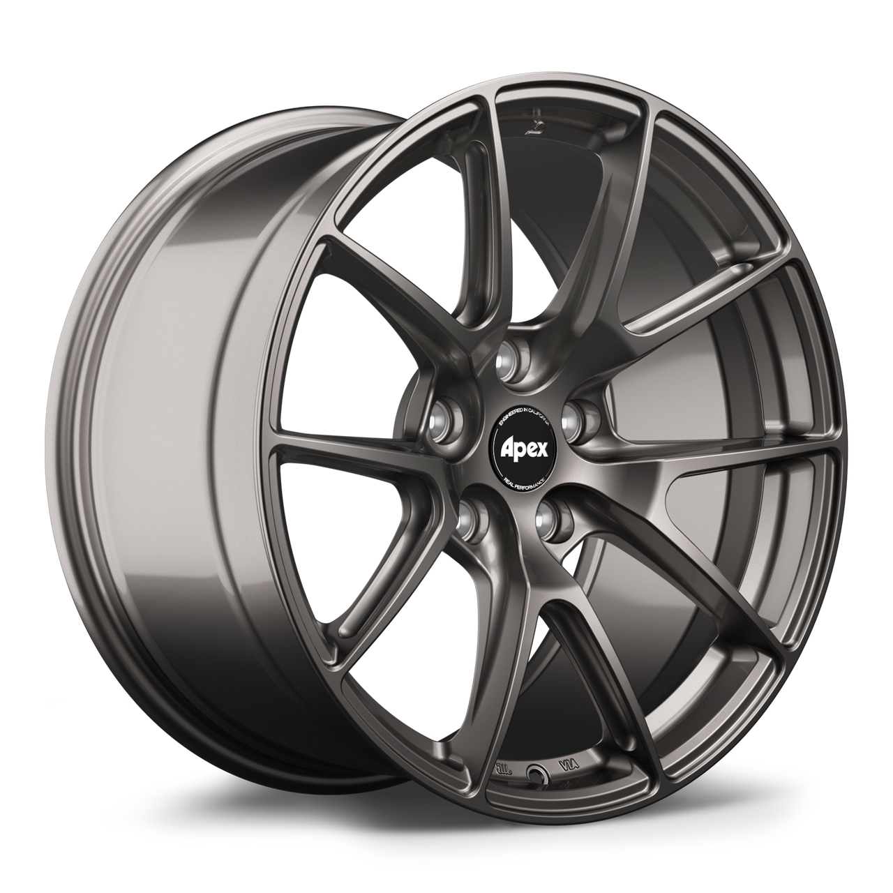 Apex VS-5 18x9 Anthracite flow formed wheel with 5x120 bolt pattern ET30 offset and 72.56mm center bore VS5189ET30-5120-7256-AN
