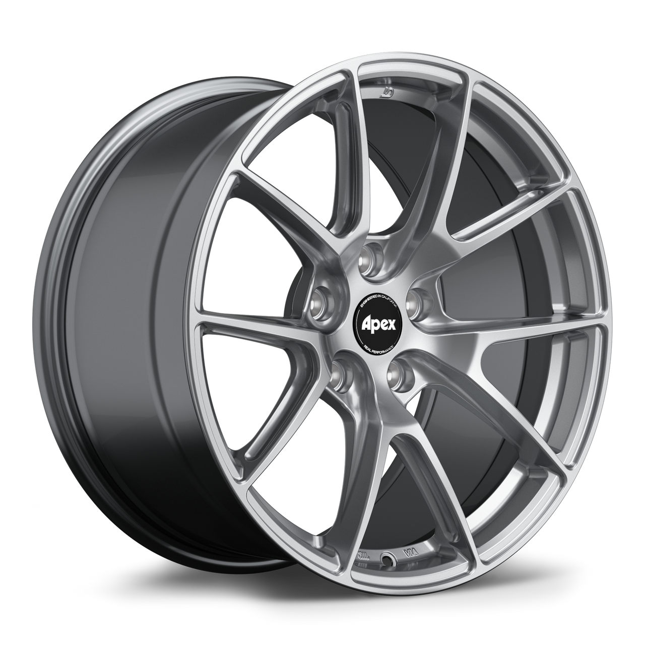 Apex VS-5 18x9 Hyper Black flow formed wheel with 5x120 bolt pattern ET30 offset and 72.56mm center bore VS5189ET30-5120-7256-NHBK