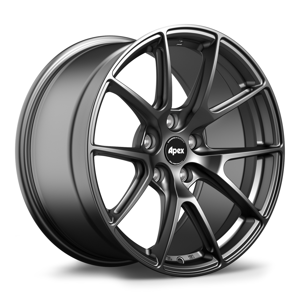 Satin Black Apex VS-5 18x9 wheel for BMW applications featuring a 5x120 bolt pattern and 72.56mm center bore VS5189ET30-5120-7256-SMBK