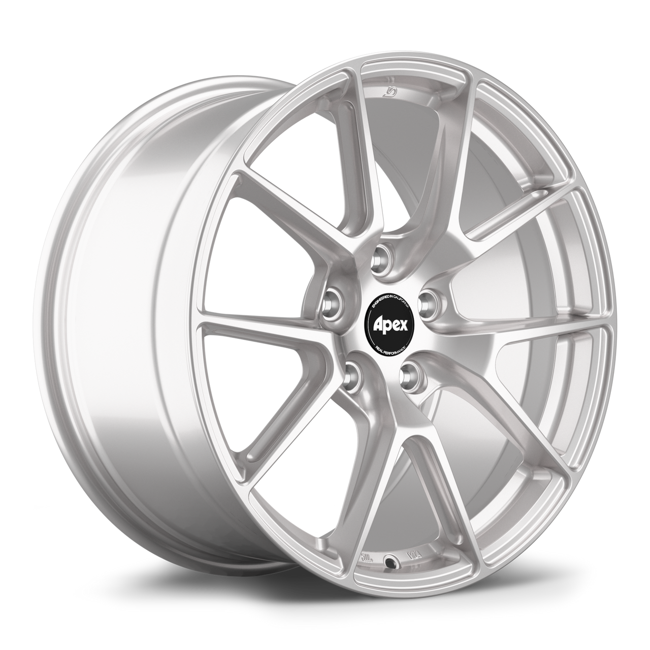 Apex VS-5 18x9 Race Silver flow formed wheel with 5x112 bolt pattern ET42 offset and 57.1mm center bore VS5189ET42-5112-571-RS