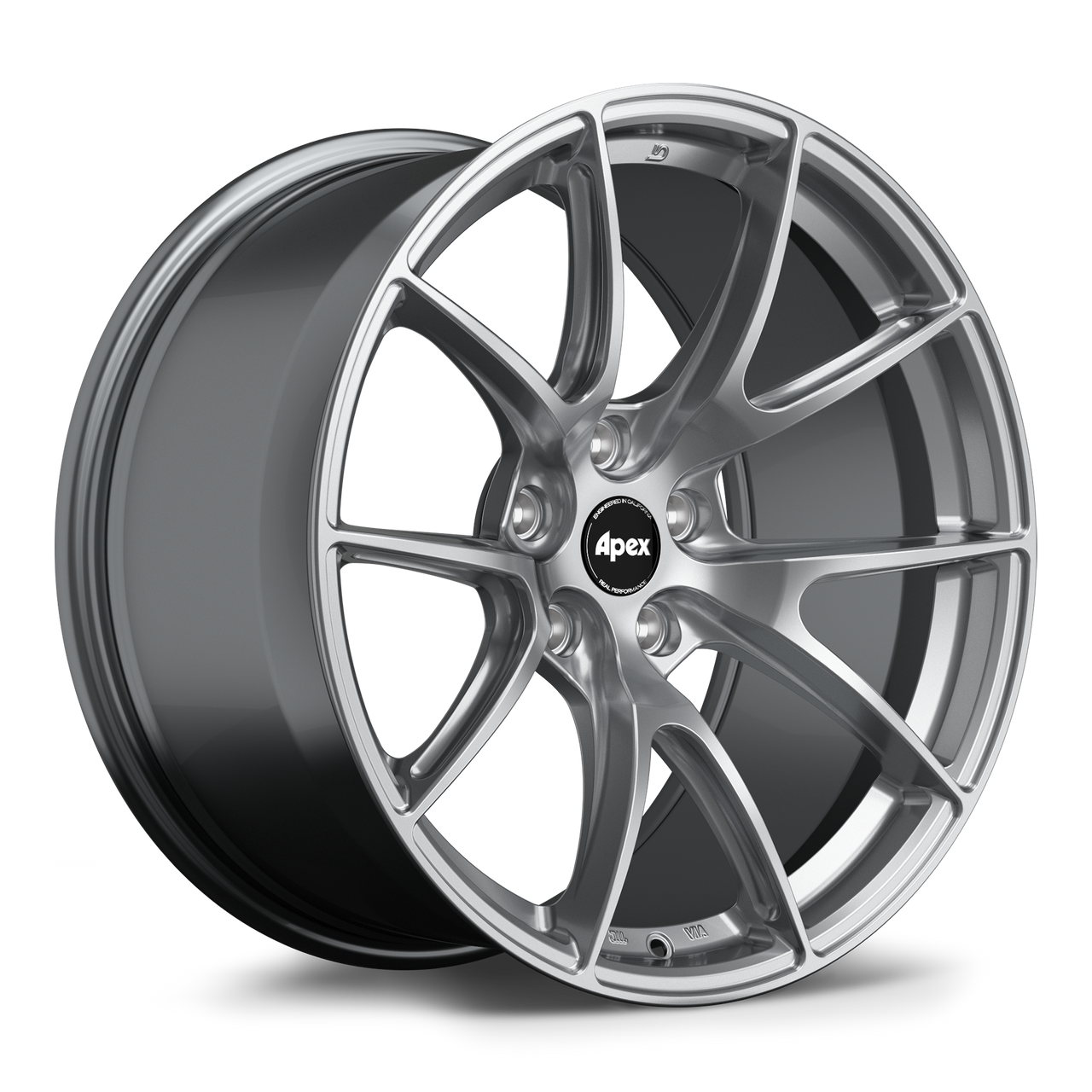 Hyper Black Apex VS-5 19x10 wheel with 5x112 bolt pattern, ET12 offset, and 66.6mm center bore for performance applications