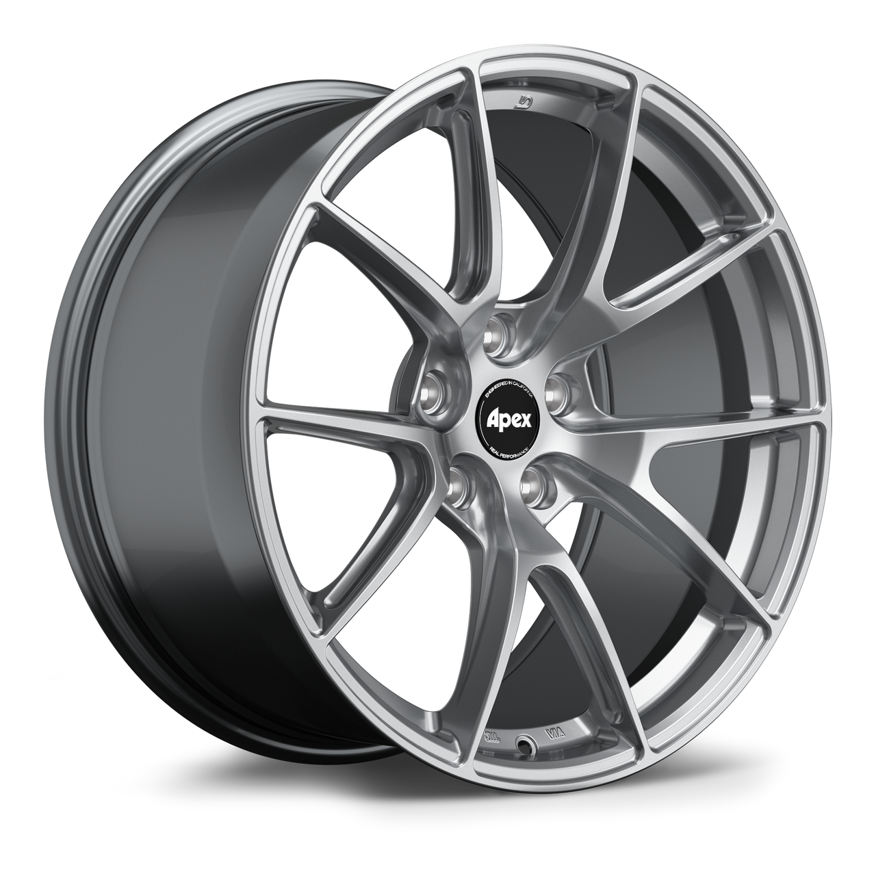 Hyper Black Apex VS-5 19x10 wheel with 5x112 bolt pattern, ET38 offset, and 66.6mm center bore part VS51910ET38-5112-666-NHBK for performance applications