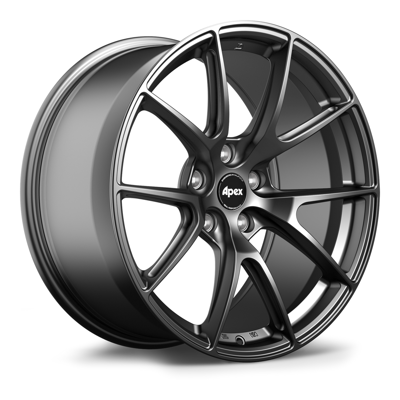Apex VS-5 19x9.5 Satin Black flow formed wheel with 5x120 bolt pattern ET35 and 72.56mm center bore part VS51995ET35-5120-7256-SMBK