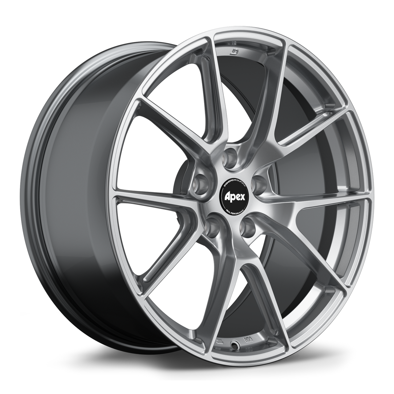 Apex VS-5 19x9 Hyper Black flow formed wheel with 5x112 bolt pattern ET32 and 66.6mm center bore part VS5199ET32-5112-666-NHBK