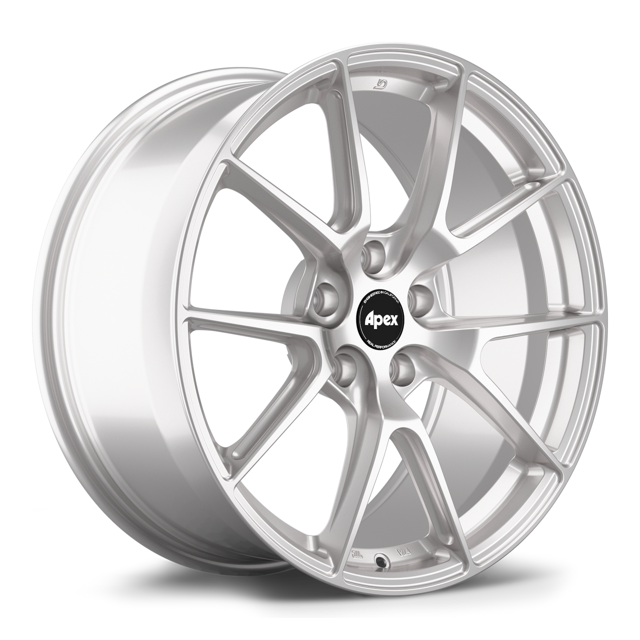 Apex VS-5 19x9 Race Silver flow formed wheel with 5x112 bolt pattern ET32 and 66.6mm center bore part VS5199ET32-5112-666-RS