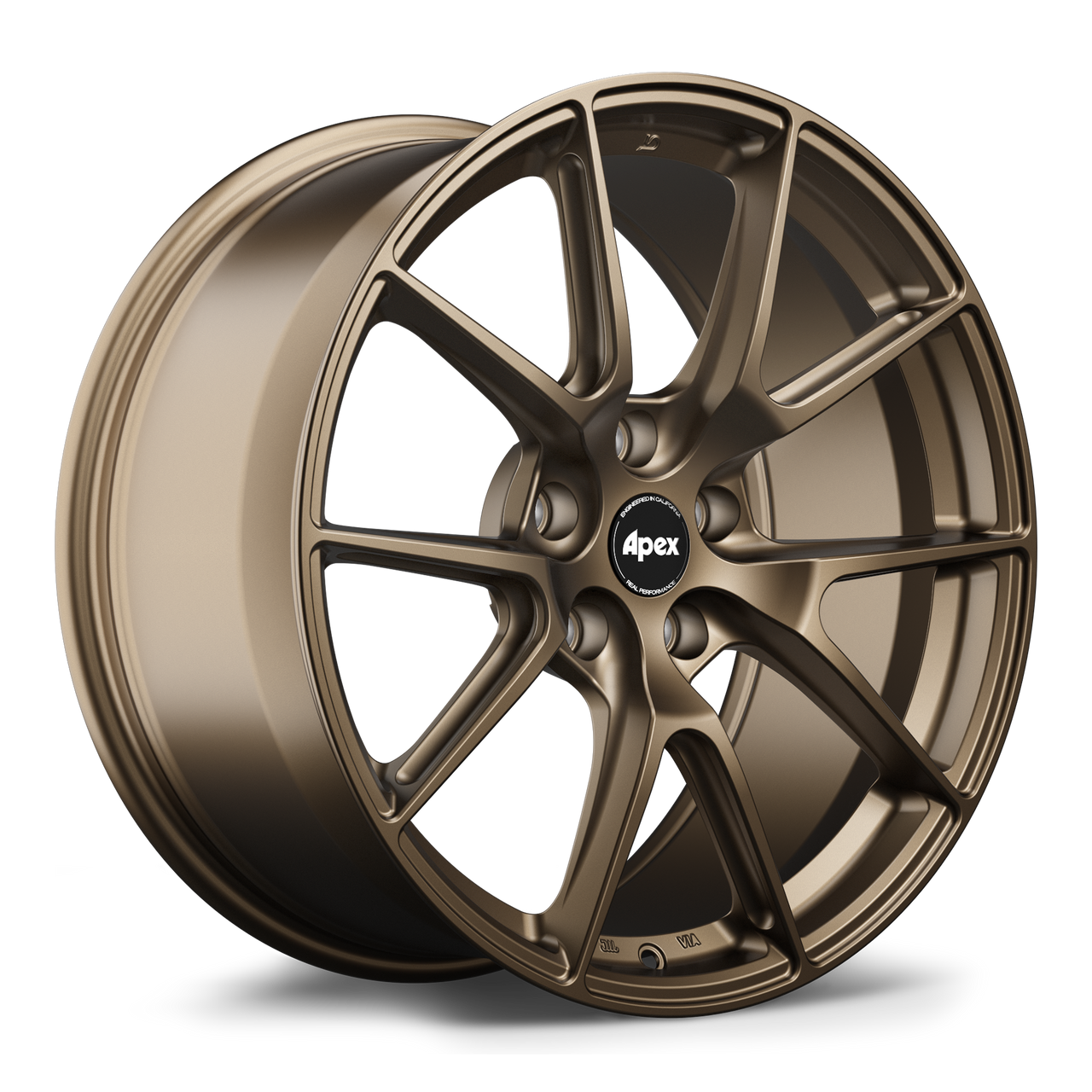Apex VS-5 19x9 Satin Bronze flow formed wheel with 5x112 bolt pattern ET32 and 66.6mm center bore part VS5199ET32-5112-666-SBZ
