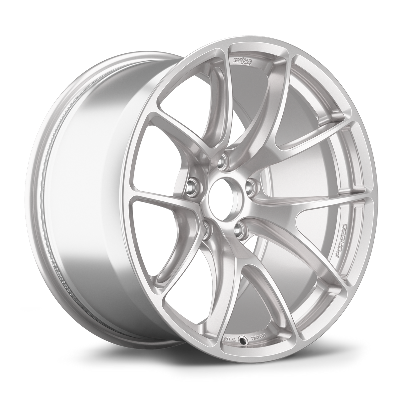Apex VS-5RE 18x10 Race Silver forged wheel with 5x120 bolt pattern ET25 and 72.56mm center bore part VS5RE1810ET25-5120-7256-RS