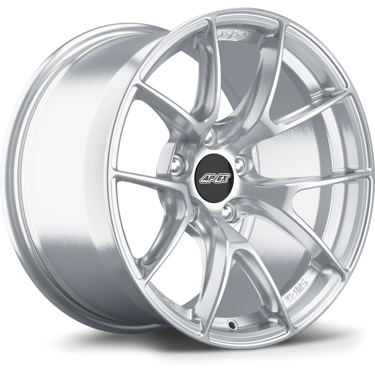 Brushed Clear Apex VS-5RS 17x10 Sprint forged wheel with 72.56mm center bore and 5x120 bolt pattern for BMW applications part VS5RS1710ET25-5120-7256-BC