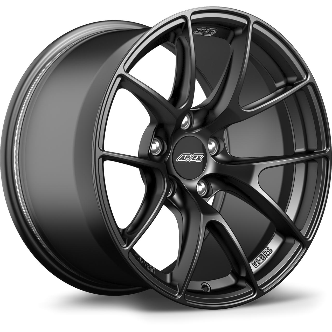 Satin Black Apex VS-5RS 17x10 Sprint forged wheel with 72.56mm center bore and 5x120 bolt pattern for BMW applications part VS5RS1710ET25-5120-7256-SMBK
