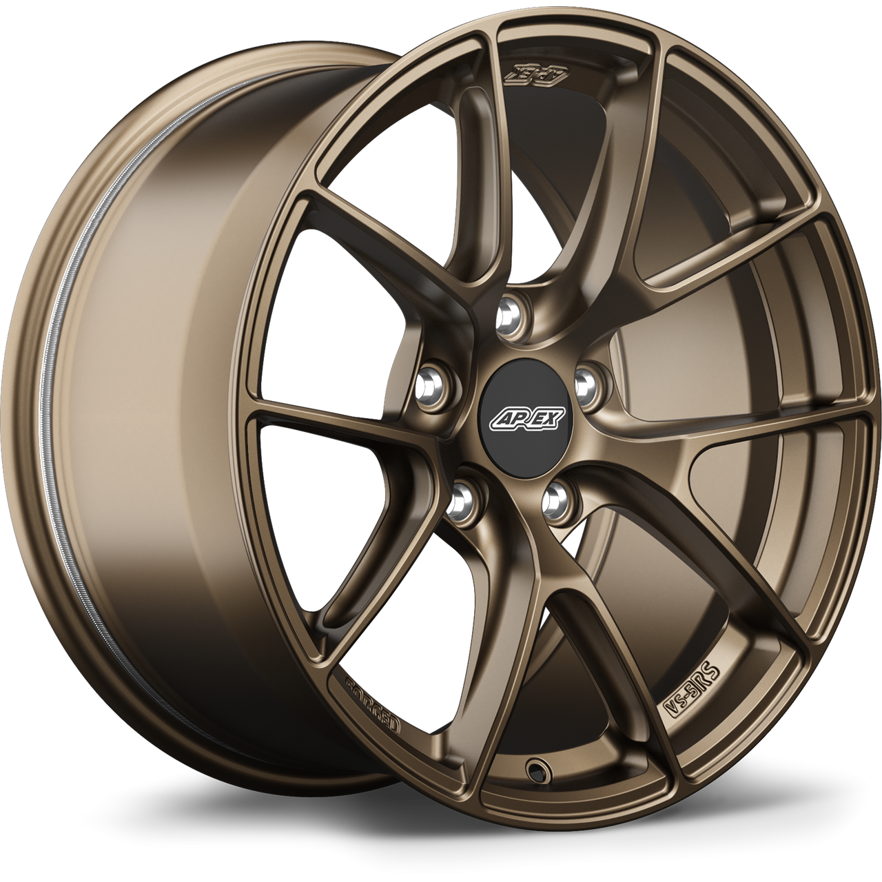 Satin Bronze Apex VS-5RS 17x10 Sprint forged wheel with 70.1mm center bore and 5x114.3 bolt pattern for Honda applications part VS5RS1710ET48-51143-701-NSBZ