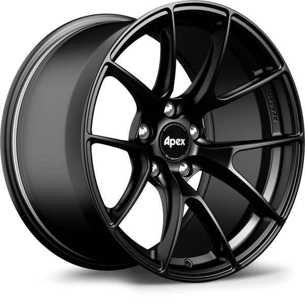 Apex VS-5RS 17x8.5 forged wheel in Satin Black with 5x100 bolt pattern ET44 offset and 56.1mm center bore VS5RS1785ET44-5100-561-NSBK