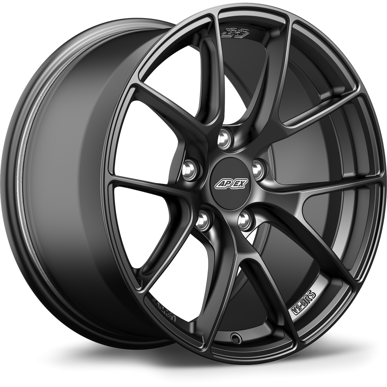 Apex VS-5RS 17x9.5 Satin Black forged wheel for Honda with 5x114.3 bolt pattern ET51 offset and 70.1mm center bore part VS5RS1795ET51-51143-701-NSBK
