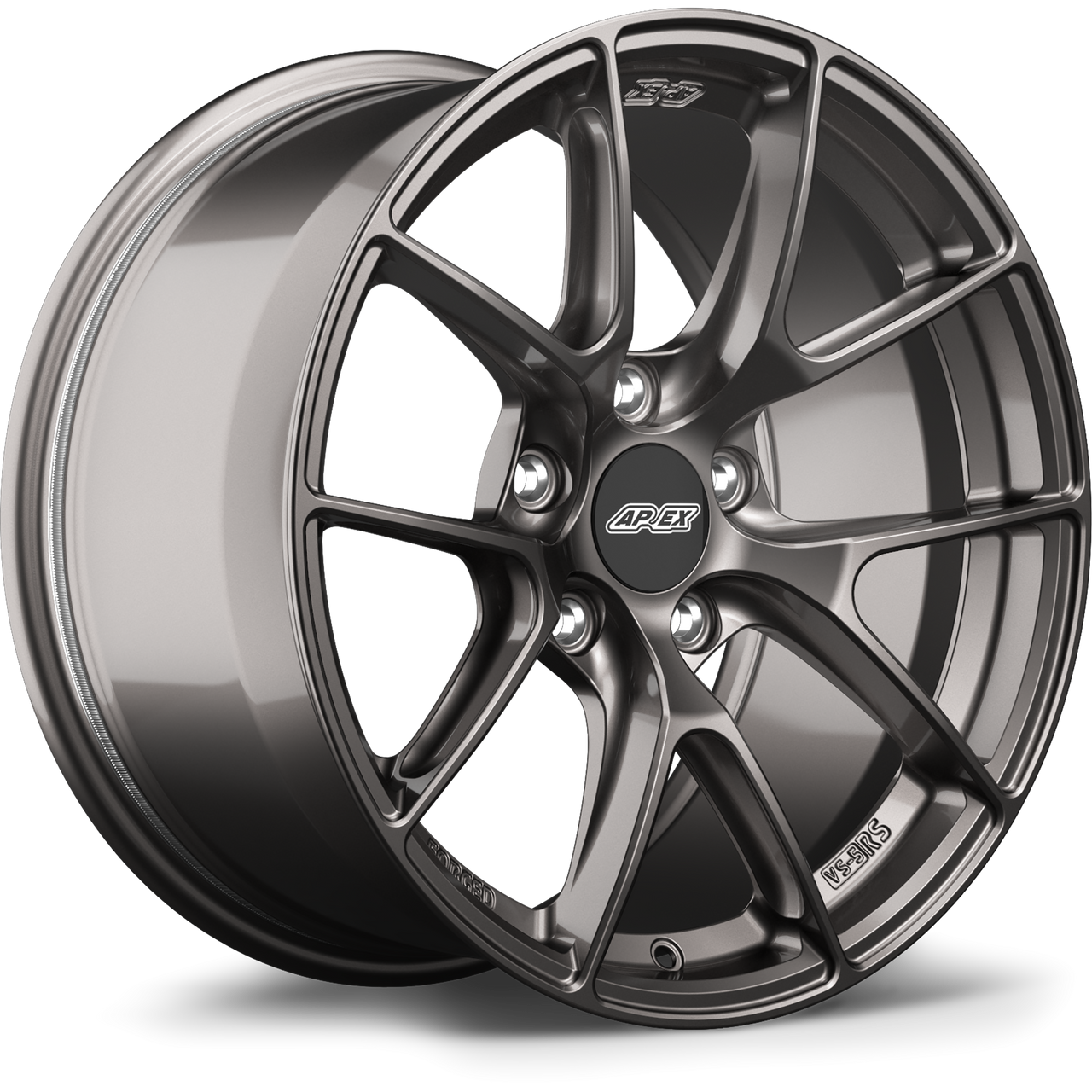 Apex VS-5RS 17x9 Anthracite forged wheel for Audi small bore and Volkswagen applications with 5x112 bolt pattern ET42 offset part VS5RS179ET42-5112-571-AN
