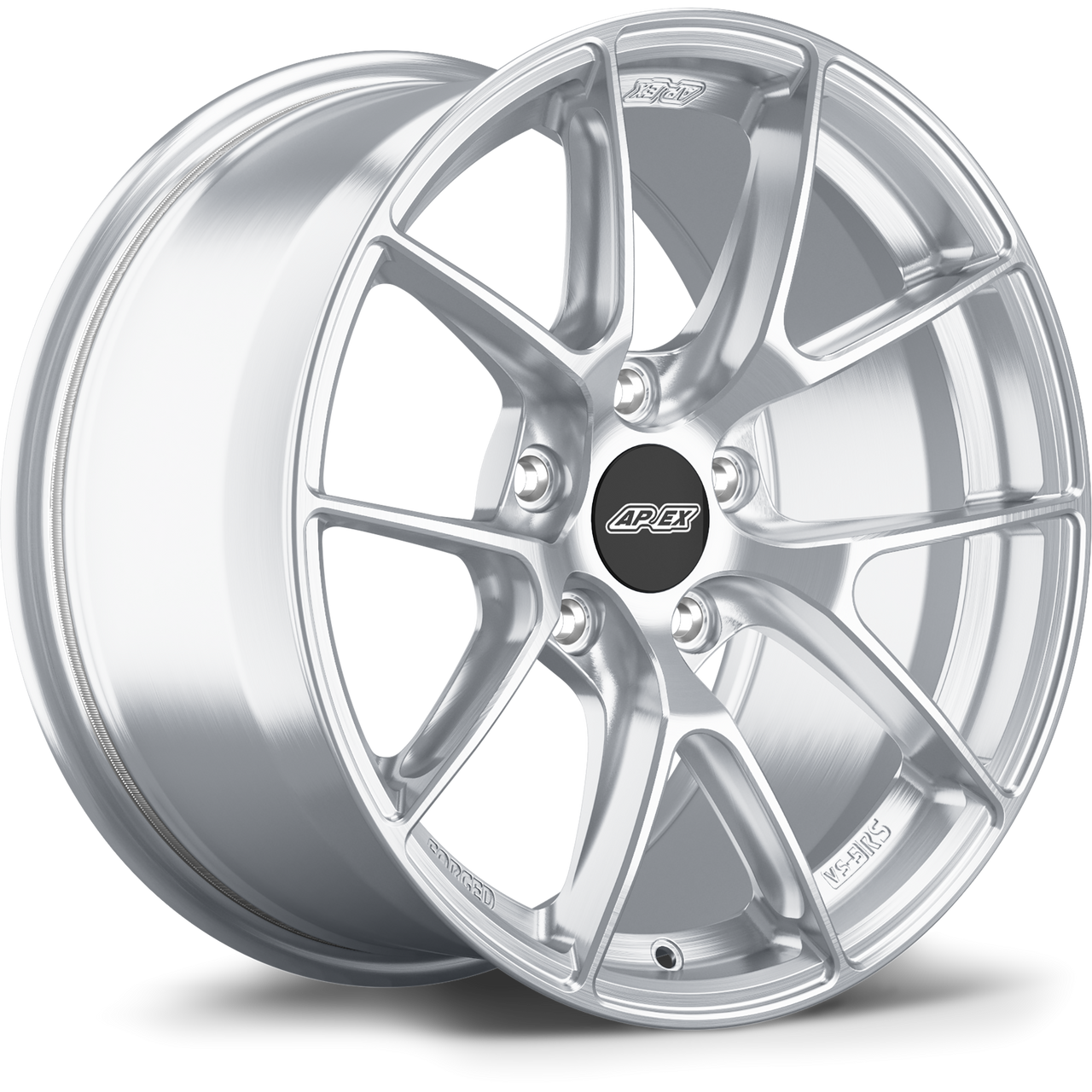 Apex VS-5RS 17x9 Brushed Clear forged wheel for Audi small bore and Volkswagen applications with 5x112 bolt pattern ET42 offset part VS5RS179ET42-5112-571-BC