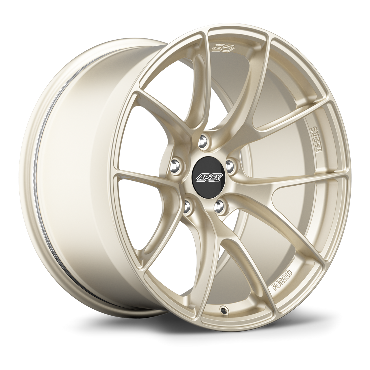 Apex VS-5RS 18x10 forged wheel in Motorsport Gold with 5x120 bolt pattern and ET25 offset for BMW applications