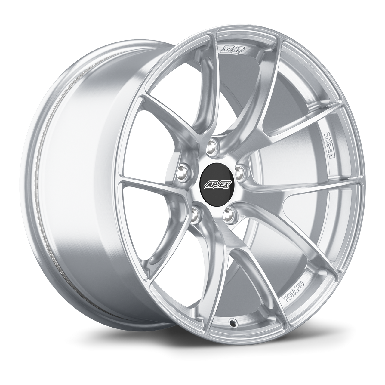 Brushed Clear Apex VS-5RS forged monoblock wheel 18x12 with 5x130 bolt pattern and ET46 offset for Porsche performance applications VS5RS1812ET46-5130-716-BC