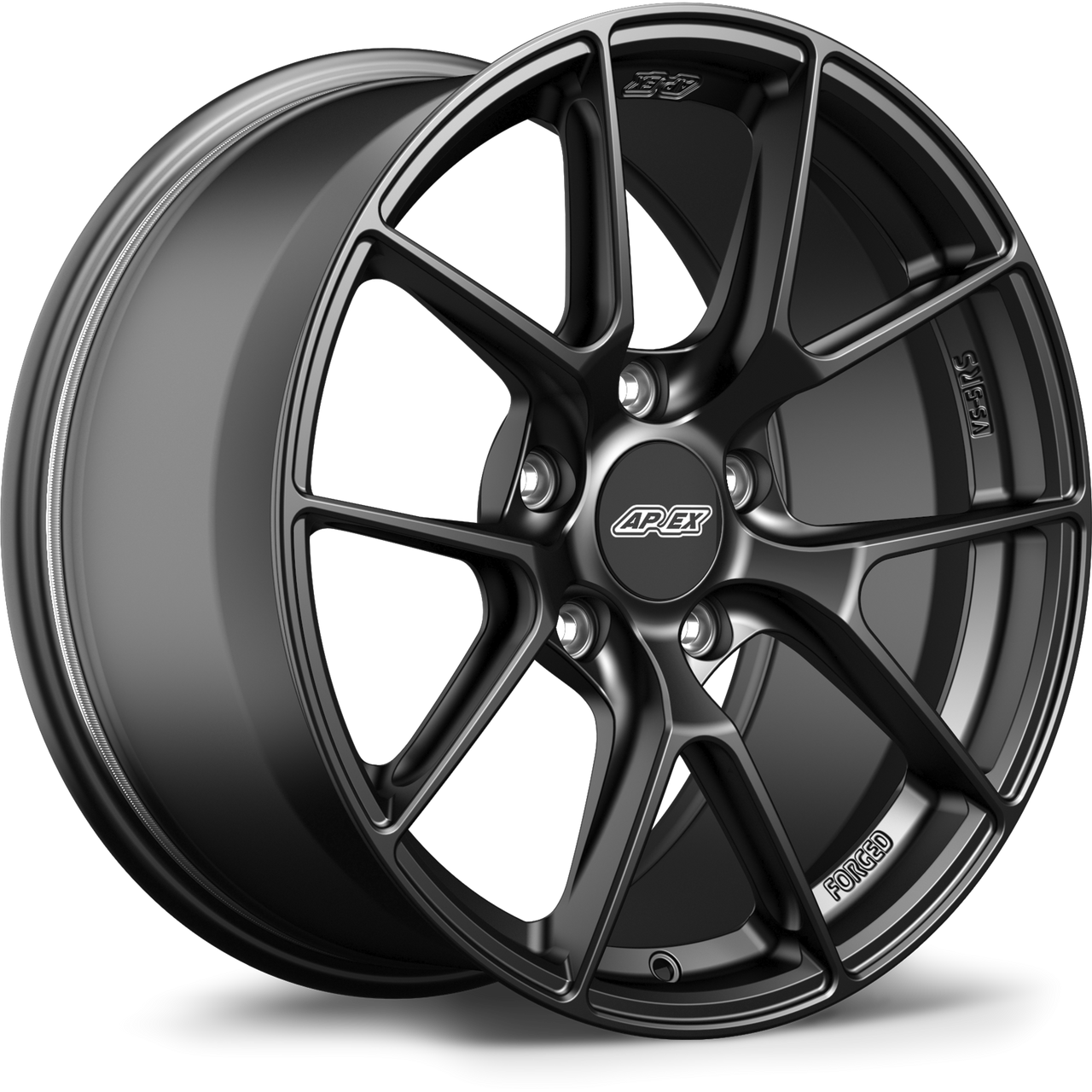 Satin Black Apex VS-5RS Sprint forged 18x8.5 wheel 5x120 ET40 72.56mm center bore Part VS5RS1885ET40-5120-7256-NSBK