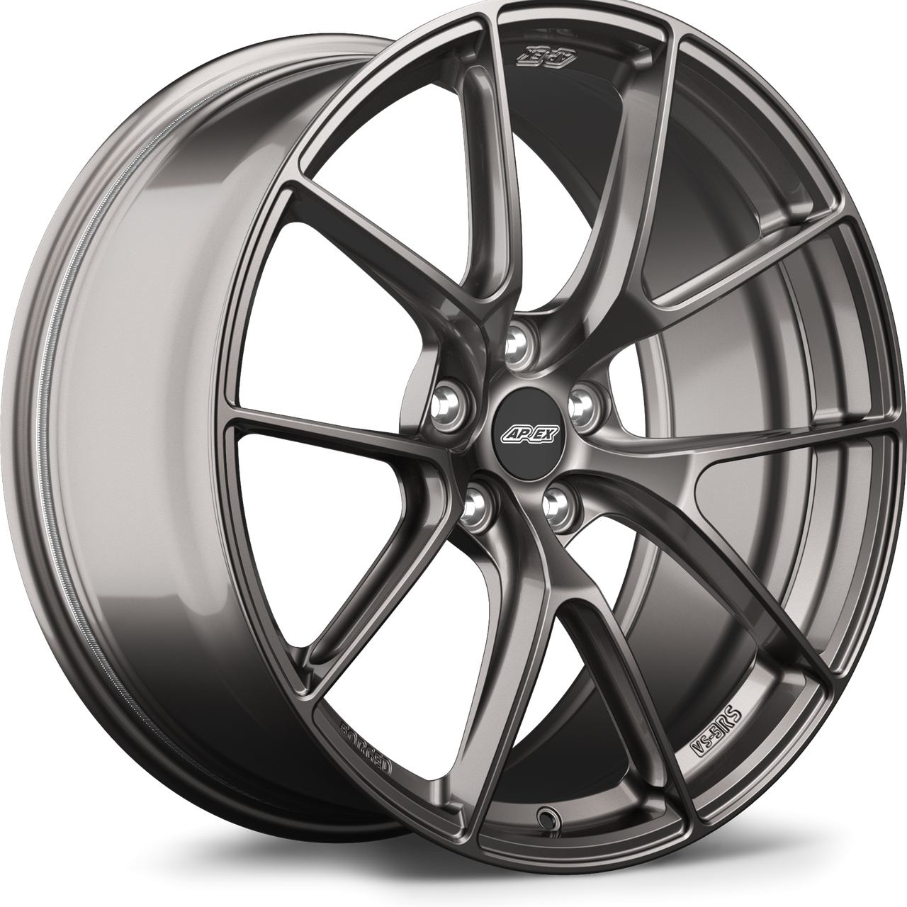 Anthracite Apex VS-5RS 20x9.5 forged Aston Martin performance wheel with 5x128 bolt pattern ET38 offset and 75.1mm center bore