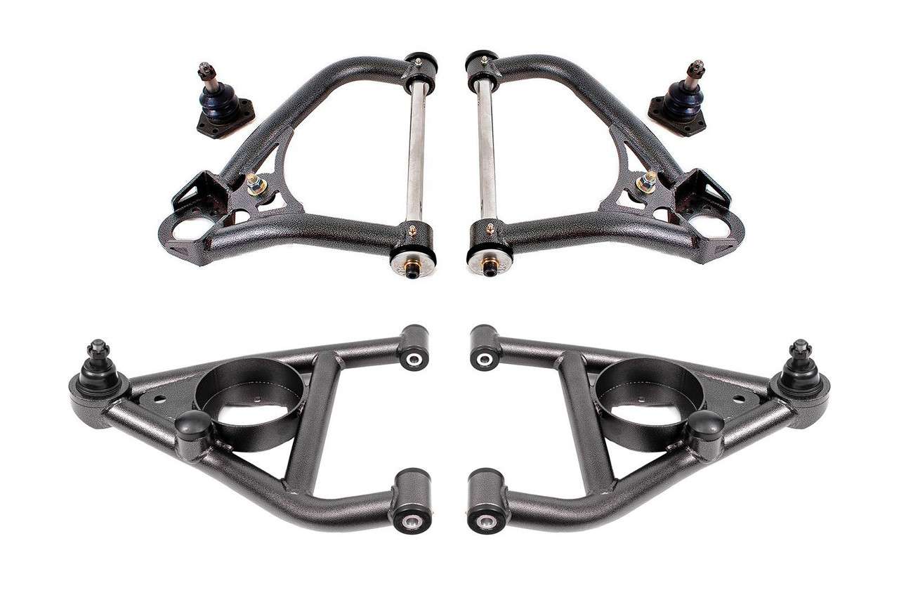 BMR A-Arm Kit - Delrin Bushings - Tall Ball Joints - Black (1967 - 1969 F-Body / 1968 - 1974 X-Body) AAK312H