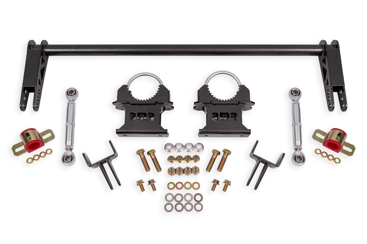 BMR Anti-Roll Bar Kit w/ Tailpipes - Weld-On - Hollow - 1.25" - Black (1979 - 2004 Mustang) ARB730H