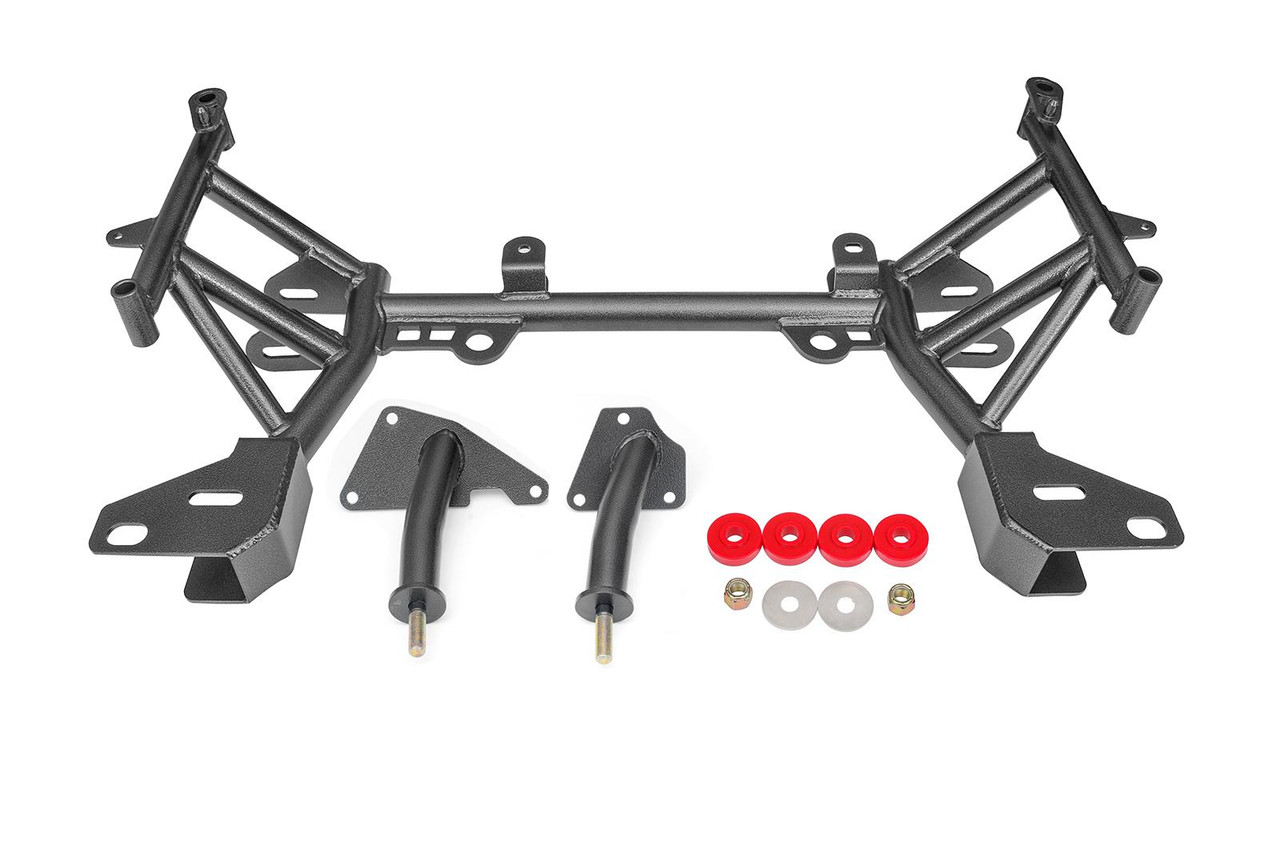 BMR Tubular K-Member w/LT1 Motor Mounts - Standard Rack Mounts - Black (1993 - 1997 F-Body) KM341H