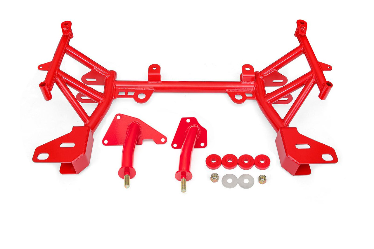 BMR Tubular K-Member w/LT1 Motor Mounts - Standard Rack Mounts - Red (1993 - 1997 F-Body) KM341R