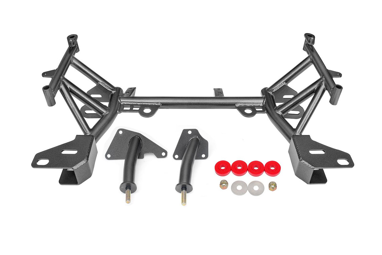 BMR Tubular K-Member w/LT1 Motor Mounts - Pinto Rack Mounts - Black (1993 - 1997 F-Body) KM346H