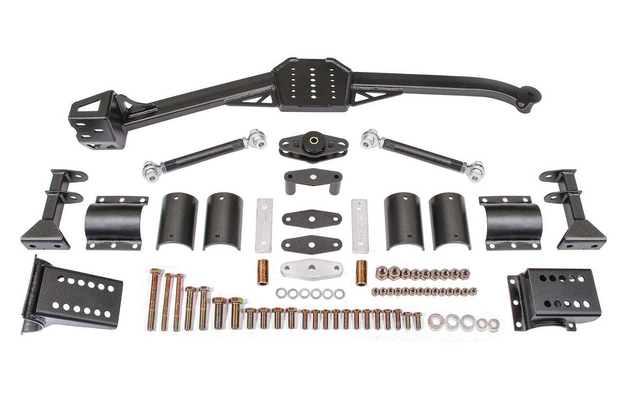 BMR Body Mounted Watts Link w/Rod Ends - Adjustable Axle Clamps - Black (1982 - 1992 F-Body) WL330H