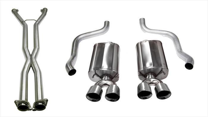 Corsa 2.5" Cat-Back Exhaust - Sport - 3.5" Twin Polished Tips (2009 - 2013 Corvette C6) 14108CB