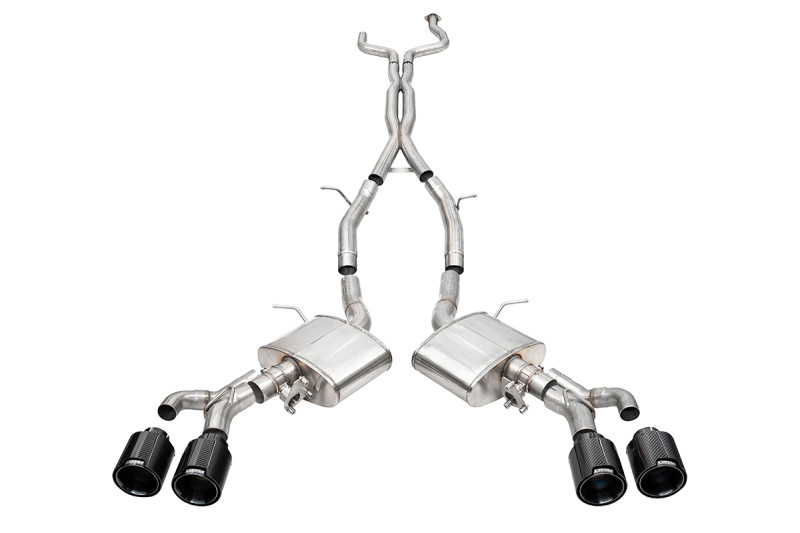 Corsa 3" Cat-Back Exhaust - Xtreme Valved - 4.5" Black PVD Carbon Fiber Tips (2022 - 2026 CT4-V Blackwing) 21317CFBLK