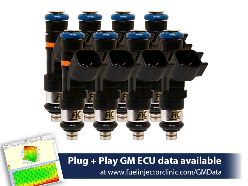 FIC IS305-1000H 1000cc 85 lb/hr drop-in fuel injector set for 2007-2013 GM truck 4.8L 5.3L and 6.0L applications