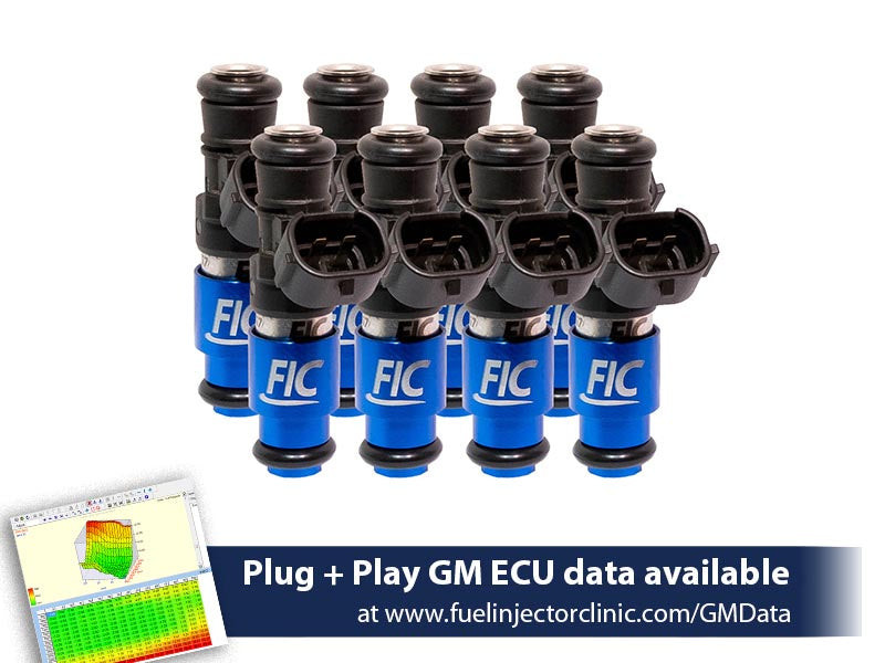 FIC IS305-2150H 2150cc 200 lb/hr fuel injector set for 2007-2013 GM truck 4.8L 5.3L and 6.0L applications