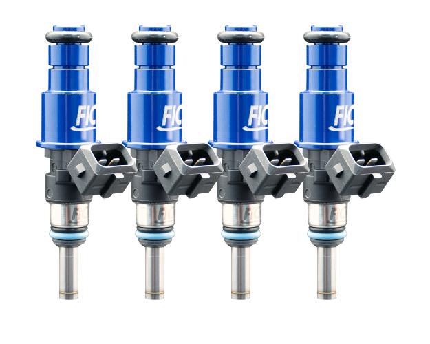 FIC ISC-1200H-4 1200cc high impedance custom injectors for 4-cylinder engines with 64mm injector height