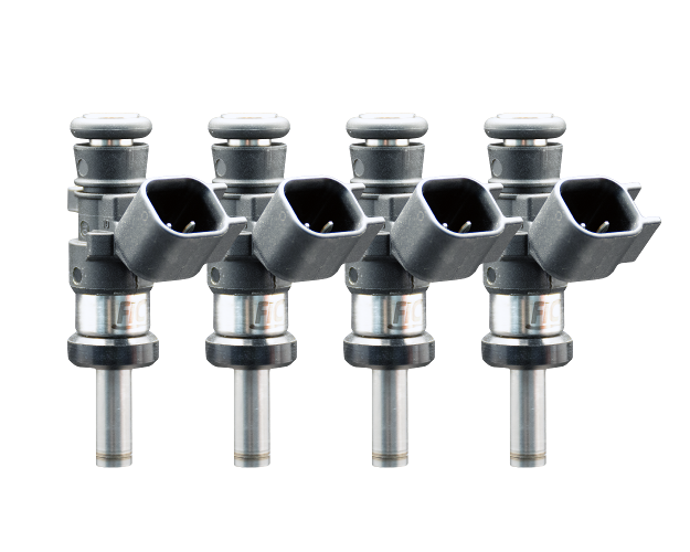 Fuel Injector Clinic 1440cc SHORT high impedance custom injector set ISC-1440H-4 with 38mm height, 14mm top O-ring, and 16mm bottom O-ring