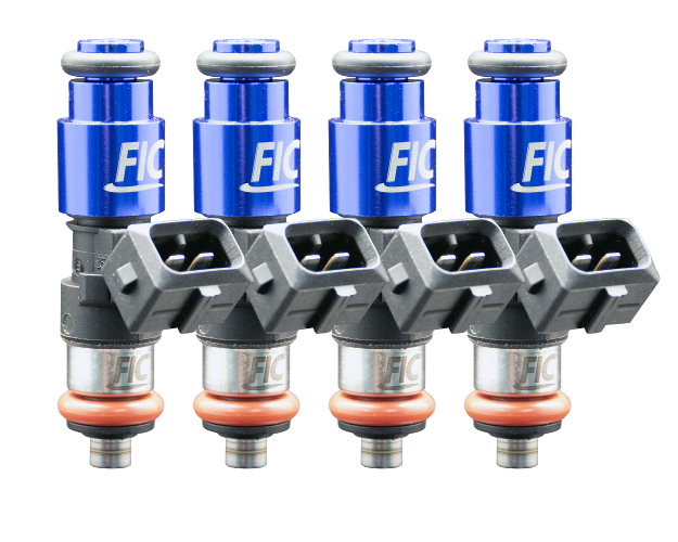 Fuel Injector Clinic 1650cc high impedance custom injector set ISC-1650H-4 with 53mm height and 14mm top by 16mm bottom O-rings