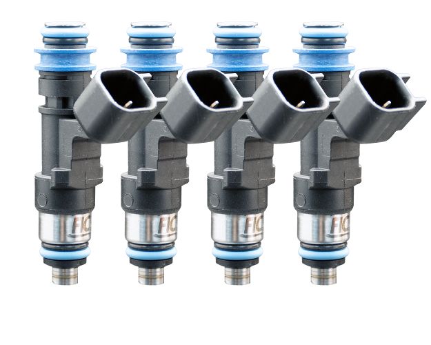 ISC-0445H-4 Fuel Injector Clinic 445cc high impedance custom injector set with 53mm height and 11mm by 11mm O-ring configuration