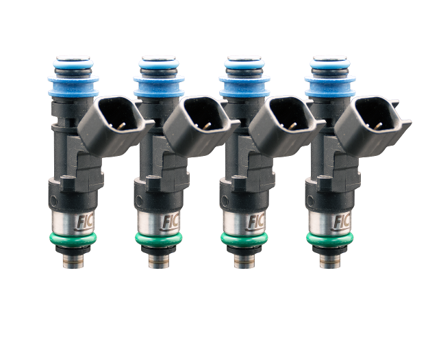 ISC-0445H-4 Fuel Injector Clinic 445cc high impedance custom injector set with 53mm height and 11mm by 14mm O-ring configuration