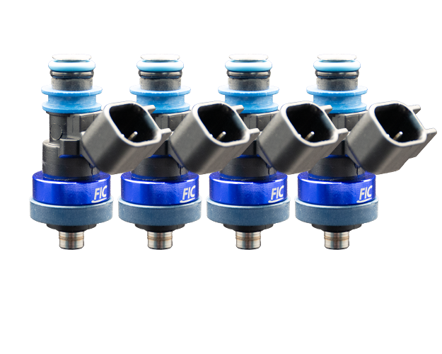 FIC 850cc four cylinder short fuel injectors with 38mm body and 11mm top 21mm bottom O-rings part 0850-38-11-21-4