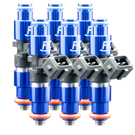 FIC 1200cc six cylinder fuel injectors with 64mm body 11mm top 15mm bottom O-rings part 1200-64-11-15-6