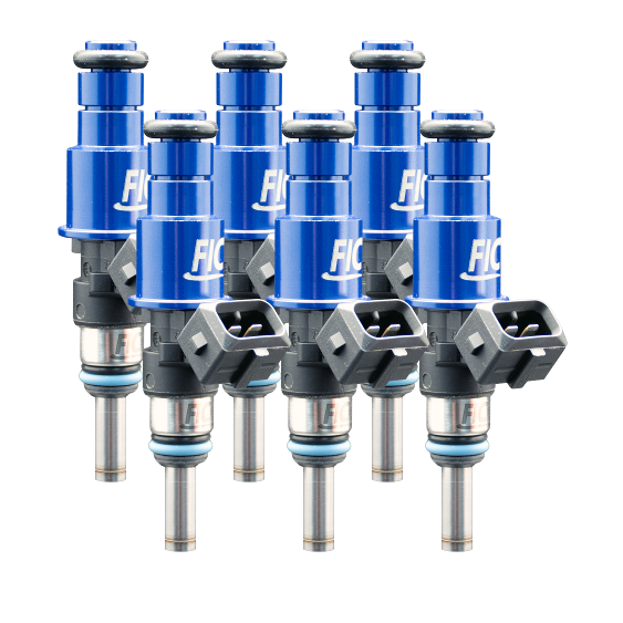 FIC 1200cc six cylinder fuel injectors with 64mm body 14mm top 21mm bottom O-rings part 1200-64-14-21-6